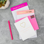Mom Of The Year - Lined Notepad, To-Do List, Coral, Mom Gift