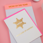 Mom Of The Year - Lined Notepad, To-Do List, Coral, Mom Gift