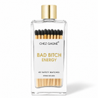 Bad Bitch Energy - Glass Bottle Matches, Black, Funny Gift