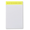 All of the Fucking Things - Lined Notepad, Funny Gift