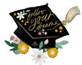30” Anagram Supershape “Follow your dreams” Floral Graduation Cap Foil Balloon