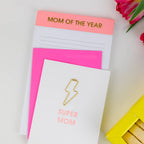 Mom Of The Year - Lined Notepad, To-Do List, Coral, Mom Gift