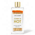 Coming In Hot - Glass Bottle Matches, Orange, Funny Gift