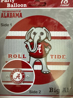 University of Alabama. Big Al 18” foil balloon