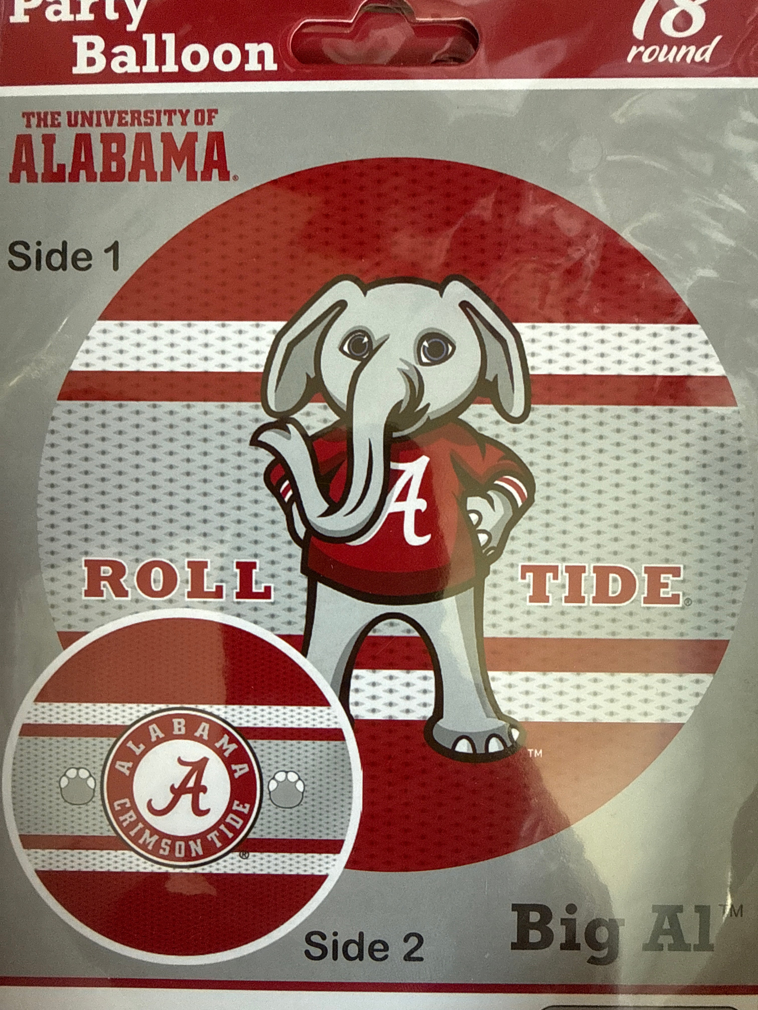 University of Alabama. Big Al 18” foil balloon