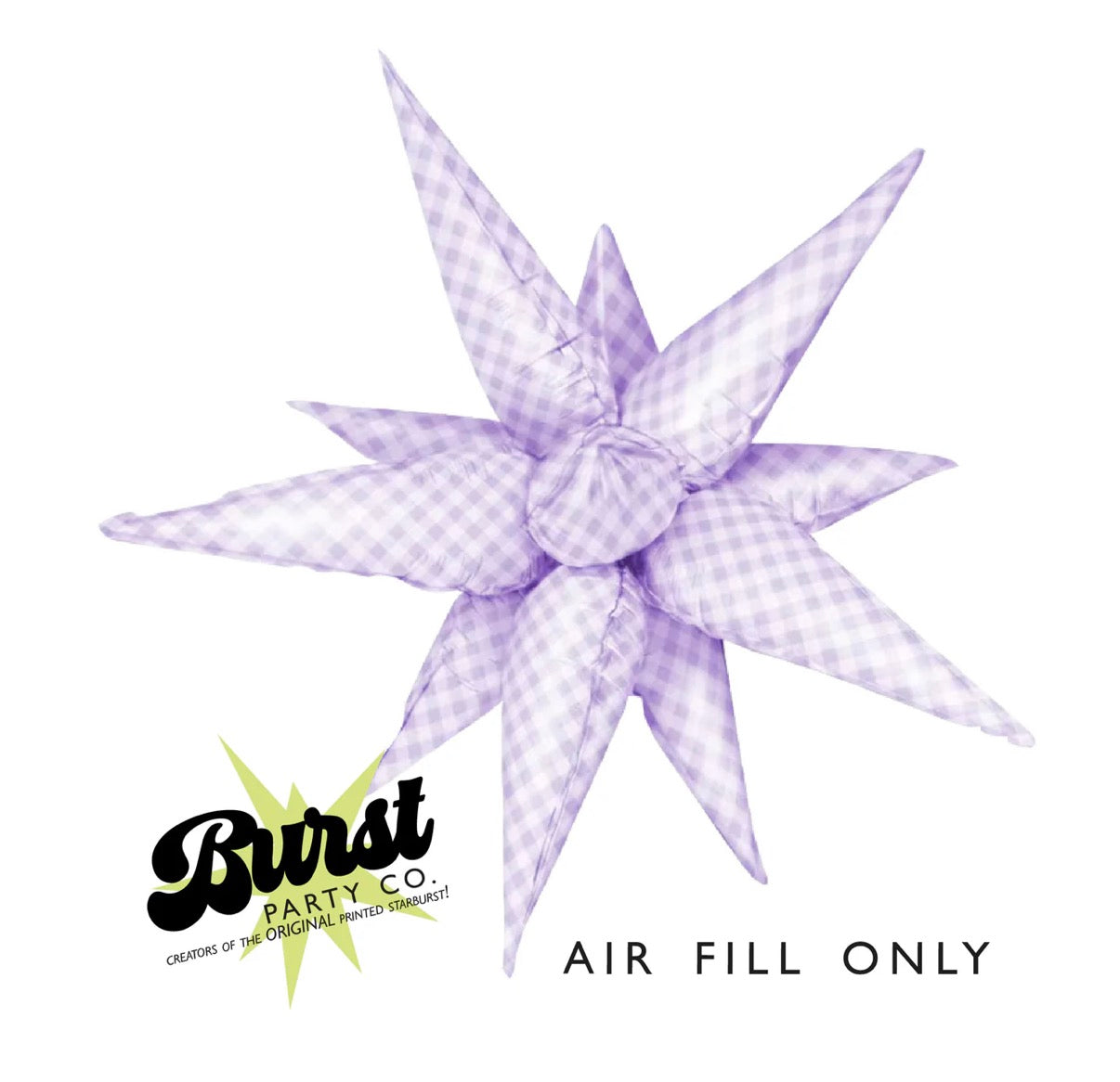 40” lavender gingham starburst