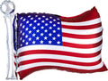 27” Anagram Supershape American Flag Foil Balloon