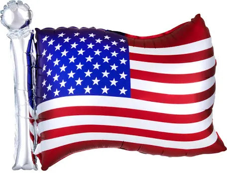 27” Anagram Supershape American Flag Foil Balloon