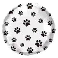 14” AiRise White and black paw prints foil balloon