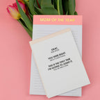 Mom Of The Year - Lined Notepad, To-Do List, Coral, Mom Gift