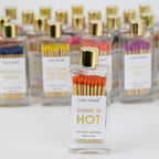 Coming In Hot - Glass Bottle Matches, Orange, Funny Gift